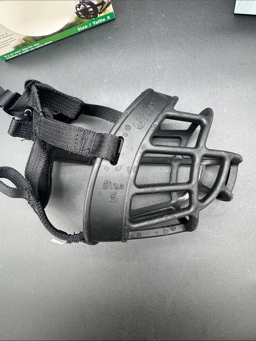 Baskerville Ultra Dog Muzzle Black Comfortable Basket Design Size 5 EUC